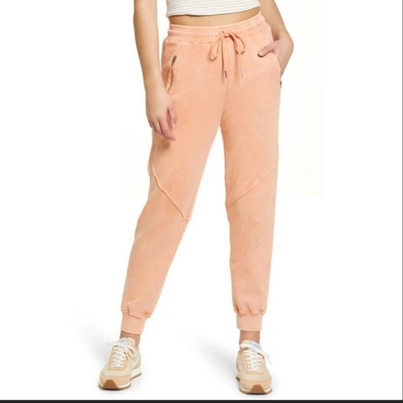NWT Blank NYC Power Hour Cotton Sweatpant in Acid Wash Peach Size Small - Picture 2 of 8